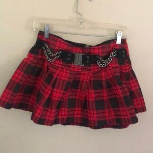 Black and Red plaid skirt